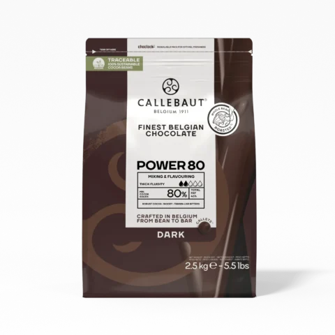 Callebaut Bitter Drop Çikolata %80 Güçlü (2,5 KG) (80-20-44 / POWER 80)
